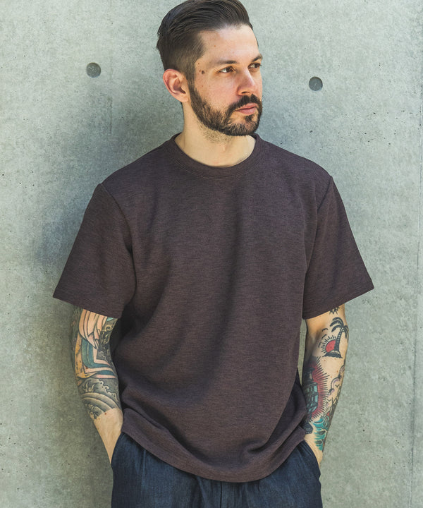 POLYESTER HEMP JERSEY  / CREW NECK T-SHIRT / M261136