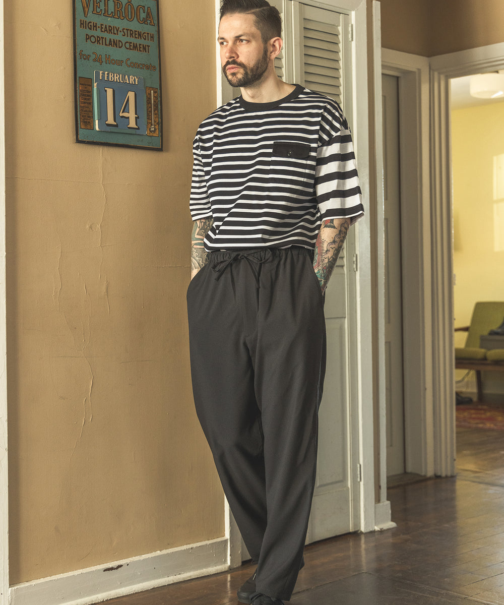 SILKET BORDER / FLAP POCKET T-SHIRT