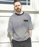 SILKET BORDER / FLAP POCKET T-SHIRT