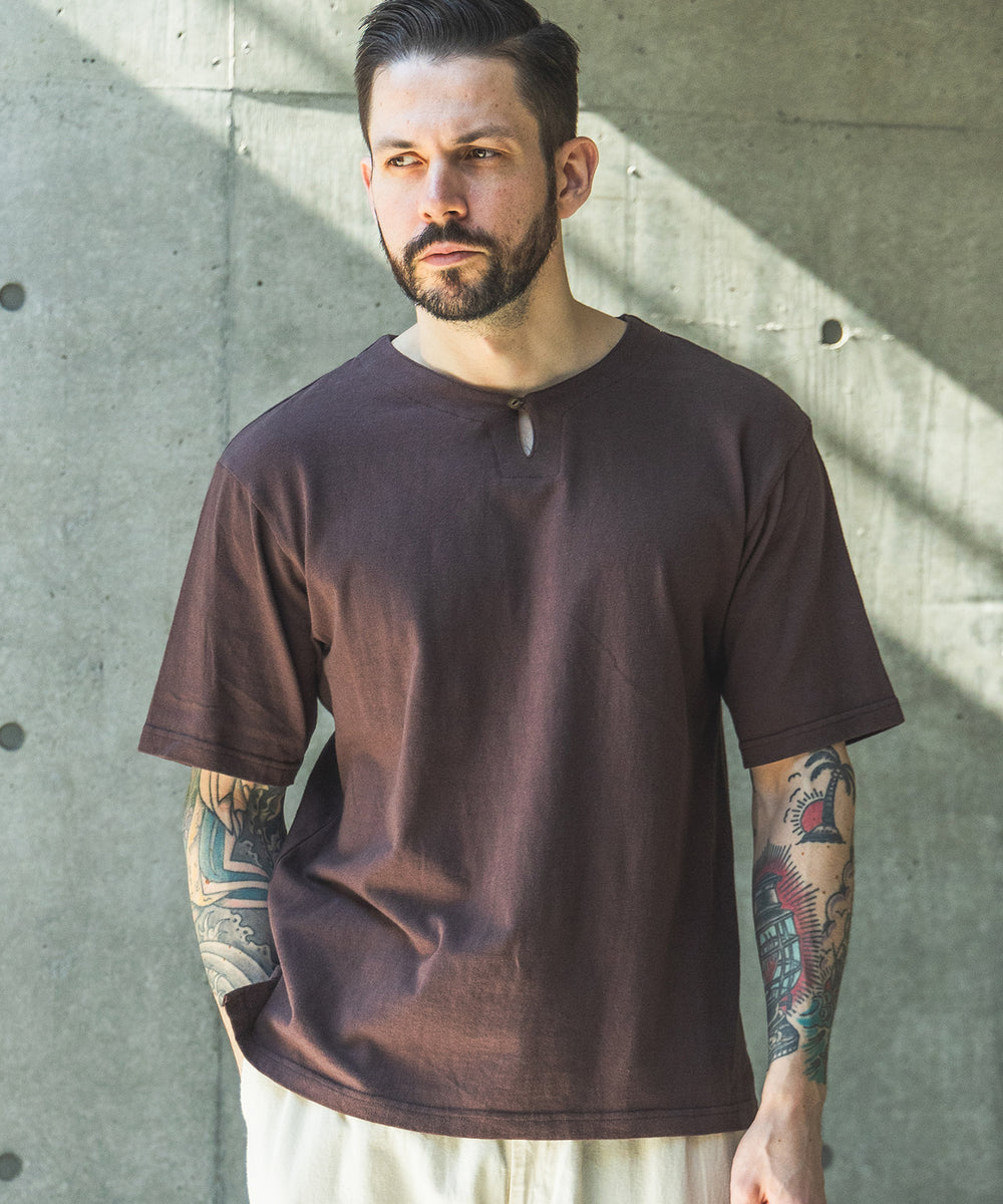 【予約商品】88/12 VINTAGE MATERIAL / KEY NECK T-SHIRT / M261137