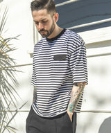 SILKET BORDER / FLAP POCKET T-SHIRT