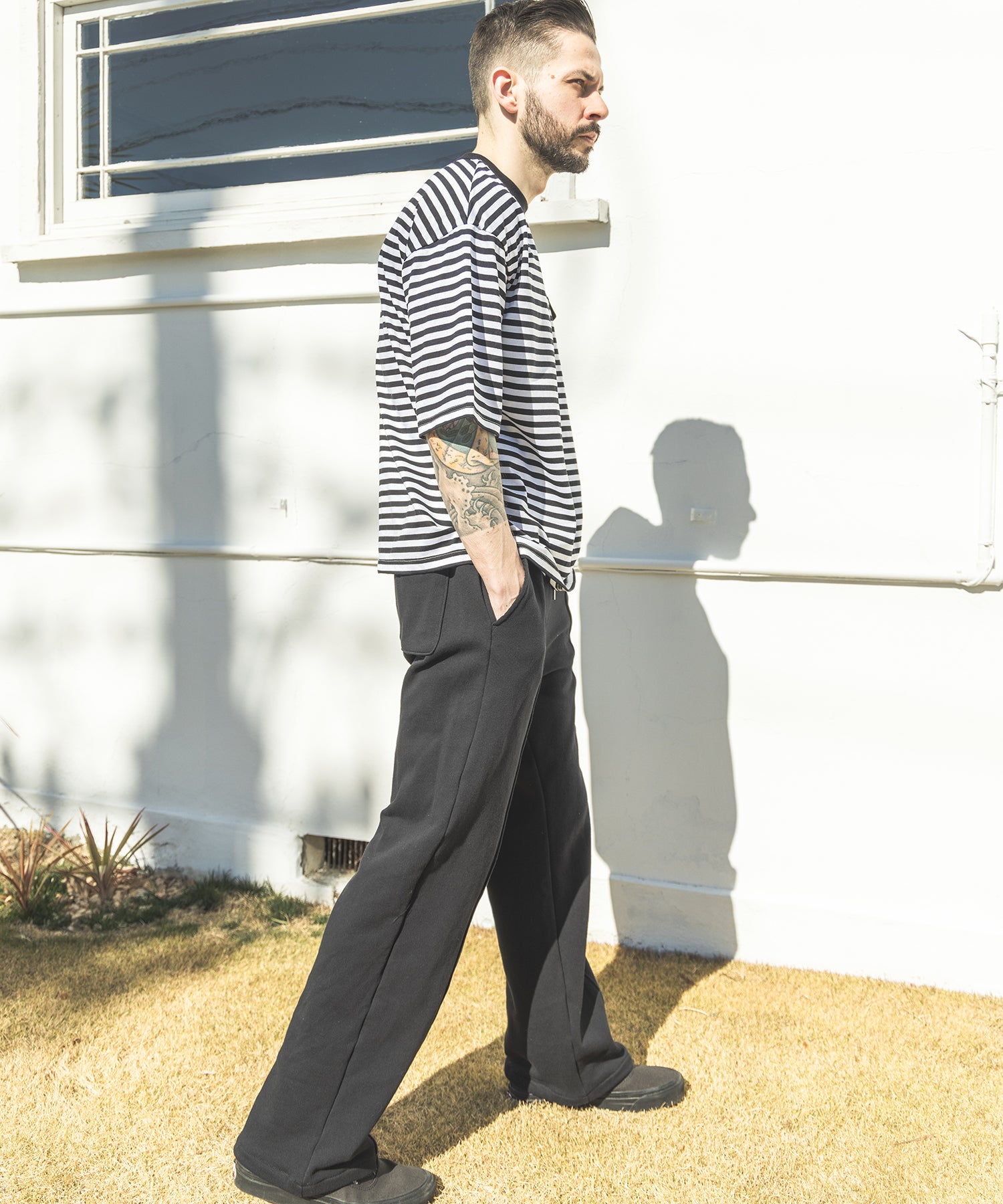 SILKET BORDER / FLAP POCKET T-SHIRT