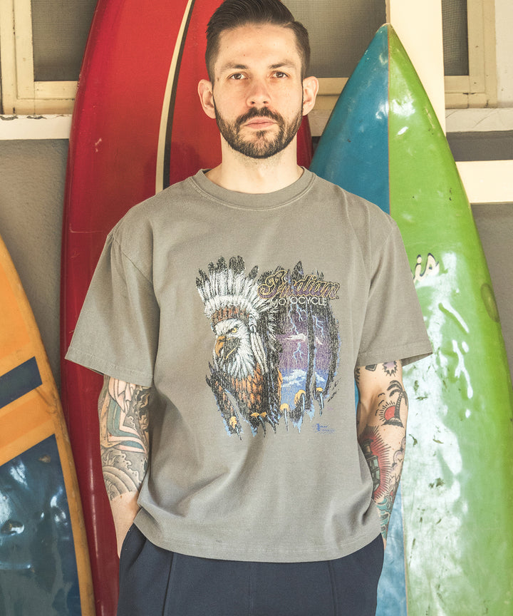 INDIAN MOTOCYCLE COLLABORATION / USED PRINT T-SHIRT TYPE-B