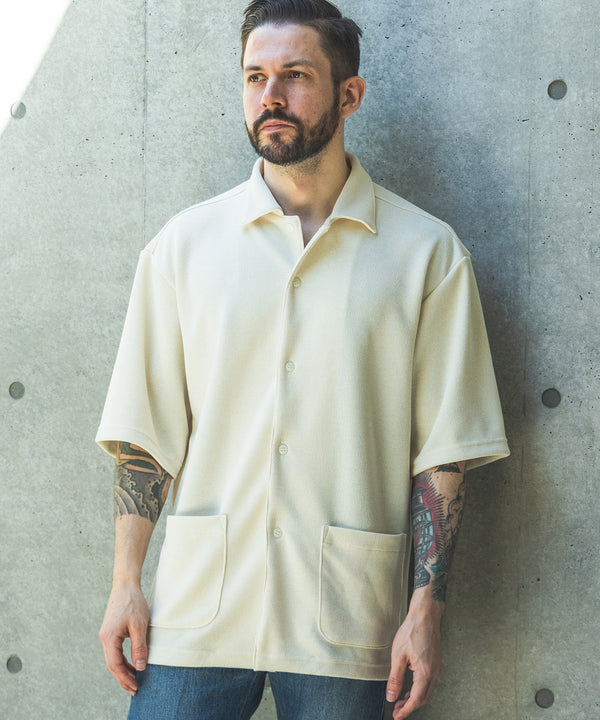 POLYESTER HEMP JERSEY  / SHORT/S SERVICE SHIRT / M261135