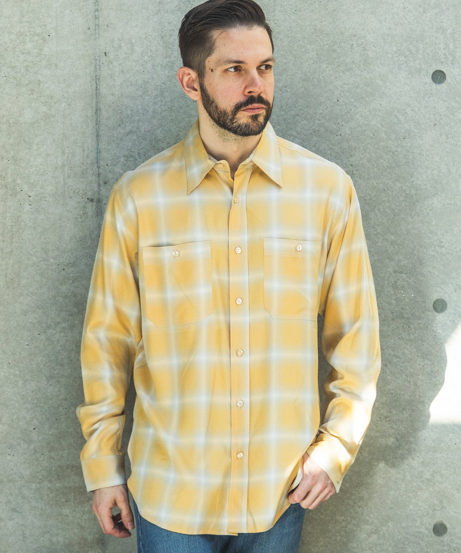 【予約商品】RAYON OMBRE CHECK / WORK SHIRT / M261115