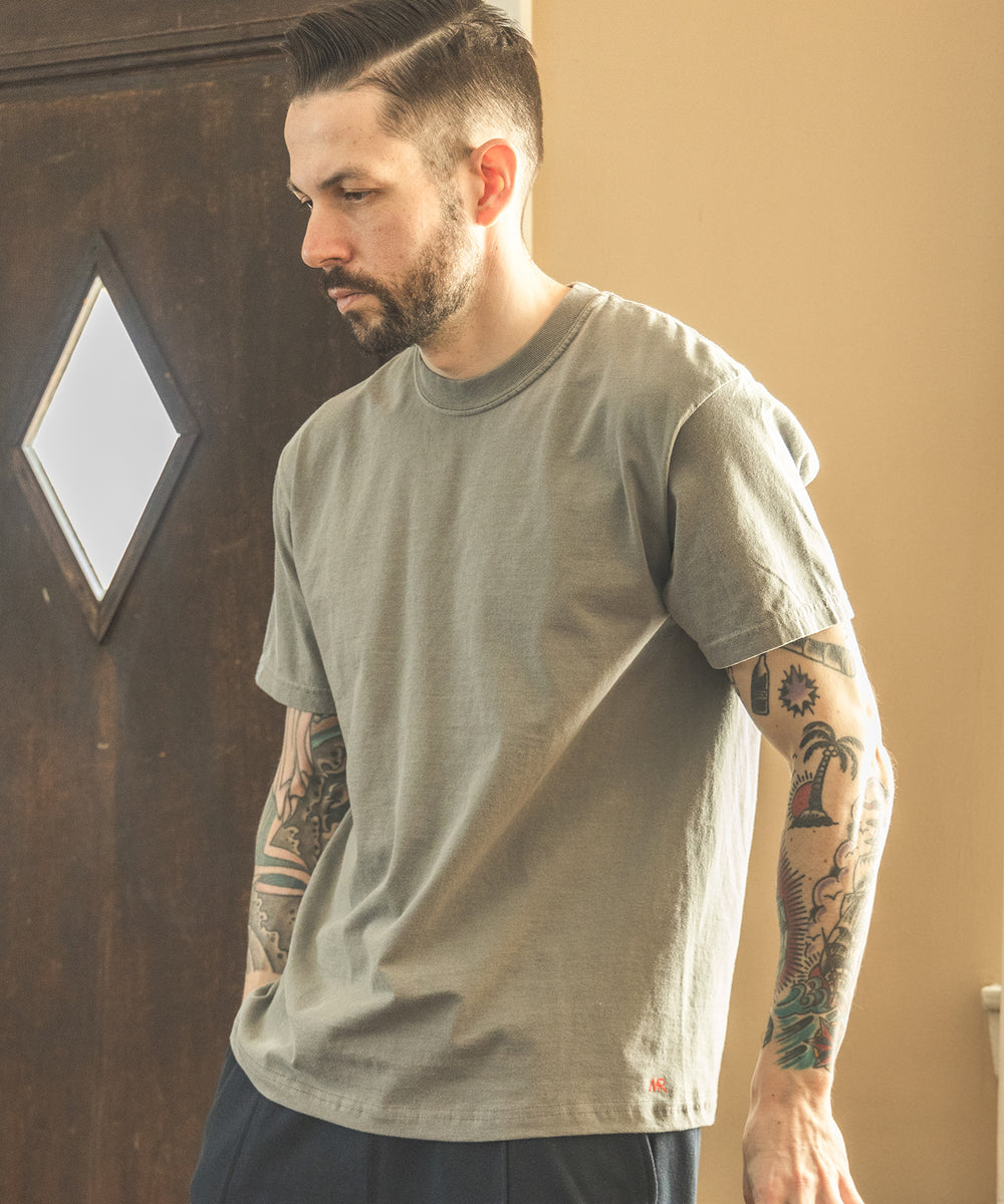 LOOP-WHEELED PLAIN KNIT / USED ONE POINT T-SHIRT