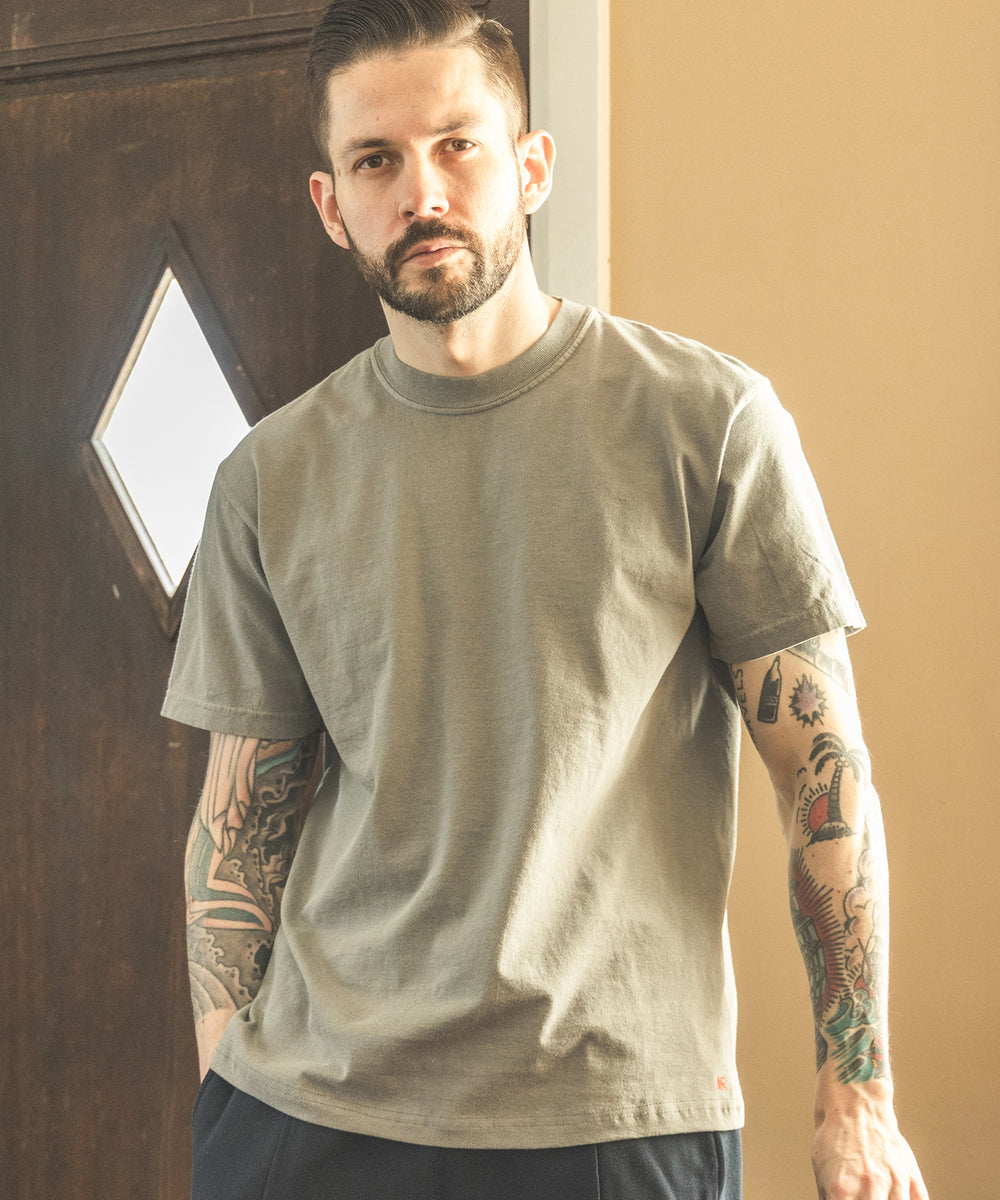 LOOP-WHEELED PLAIN KNIT / USED ONE POINT T-SHIRT
