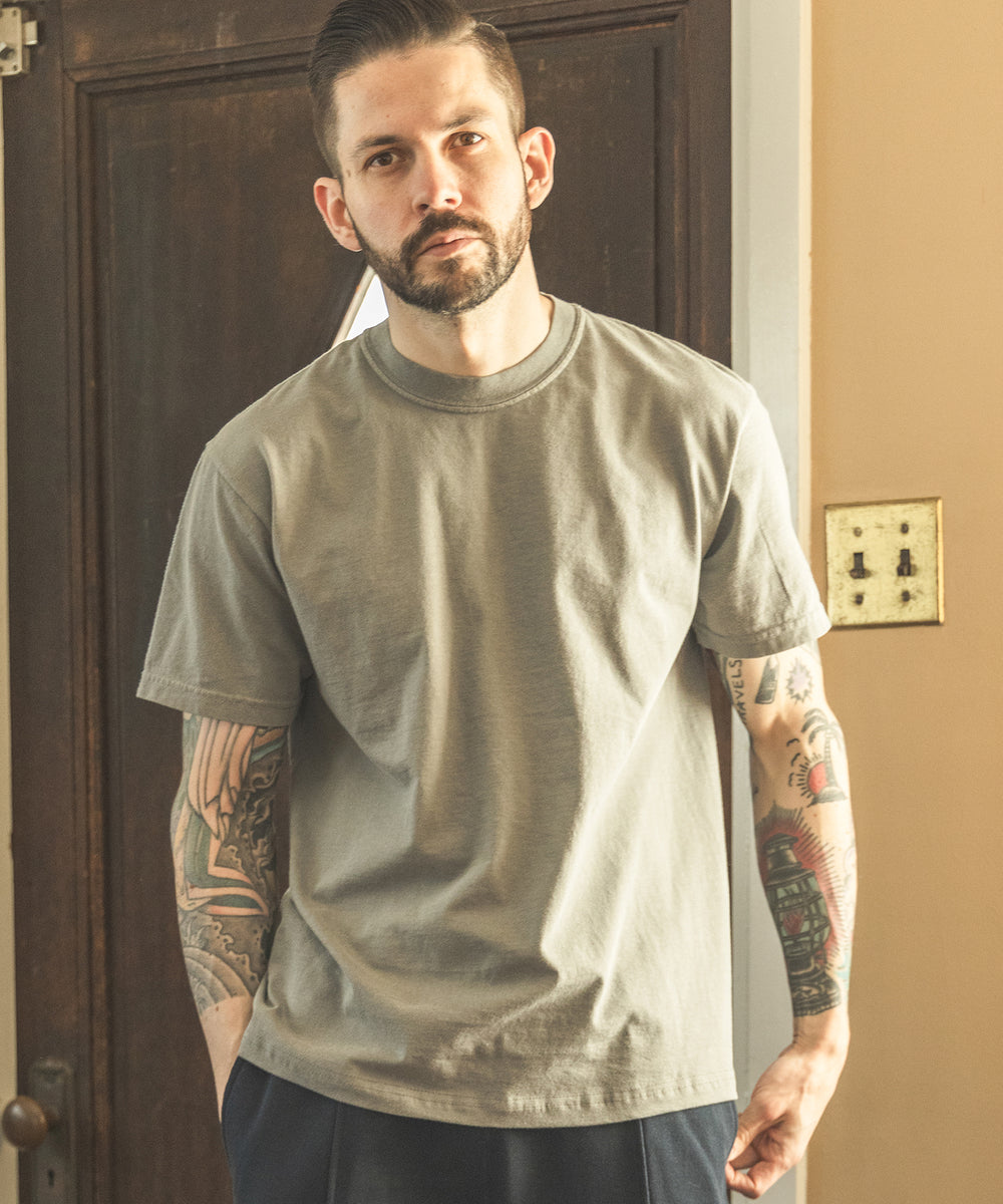 LOOP-WHEELED PLAIN KNIT / USED ONE POINT T-SHIRT