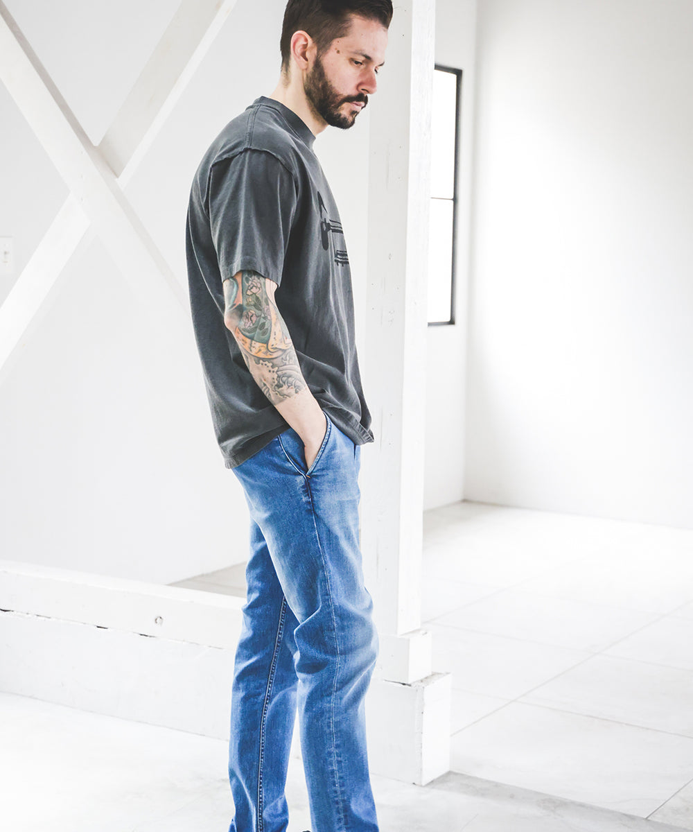SUPER STRETCH DENIM / USED WASH SLIM PANTS