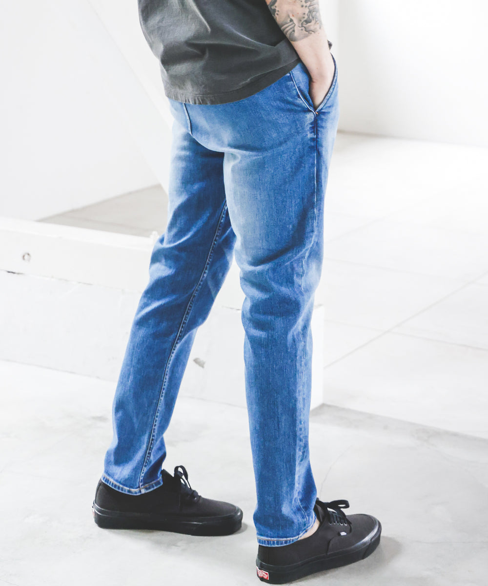 SUPER STRETCH DENIM / USED WASH SLIM PANTS