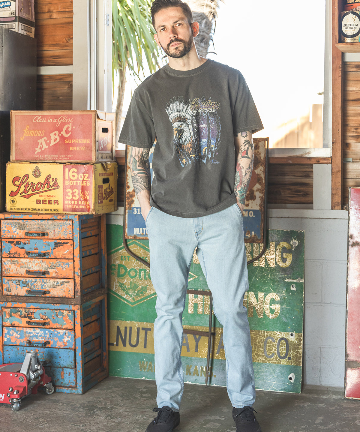 INDIAN MOTOCYCLE COLLABORATION / USED PRINT T-SHIRT TYPE-B