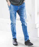 SUPER STRETCH DENIM / USED WASH SLIM PANTS