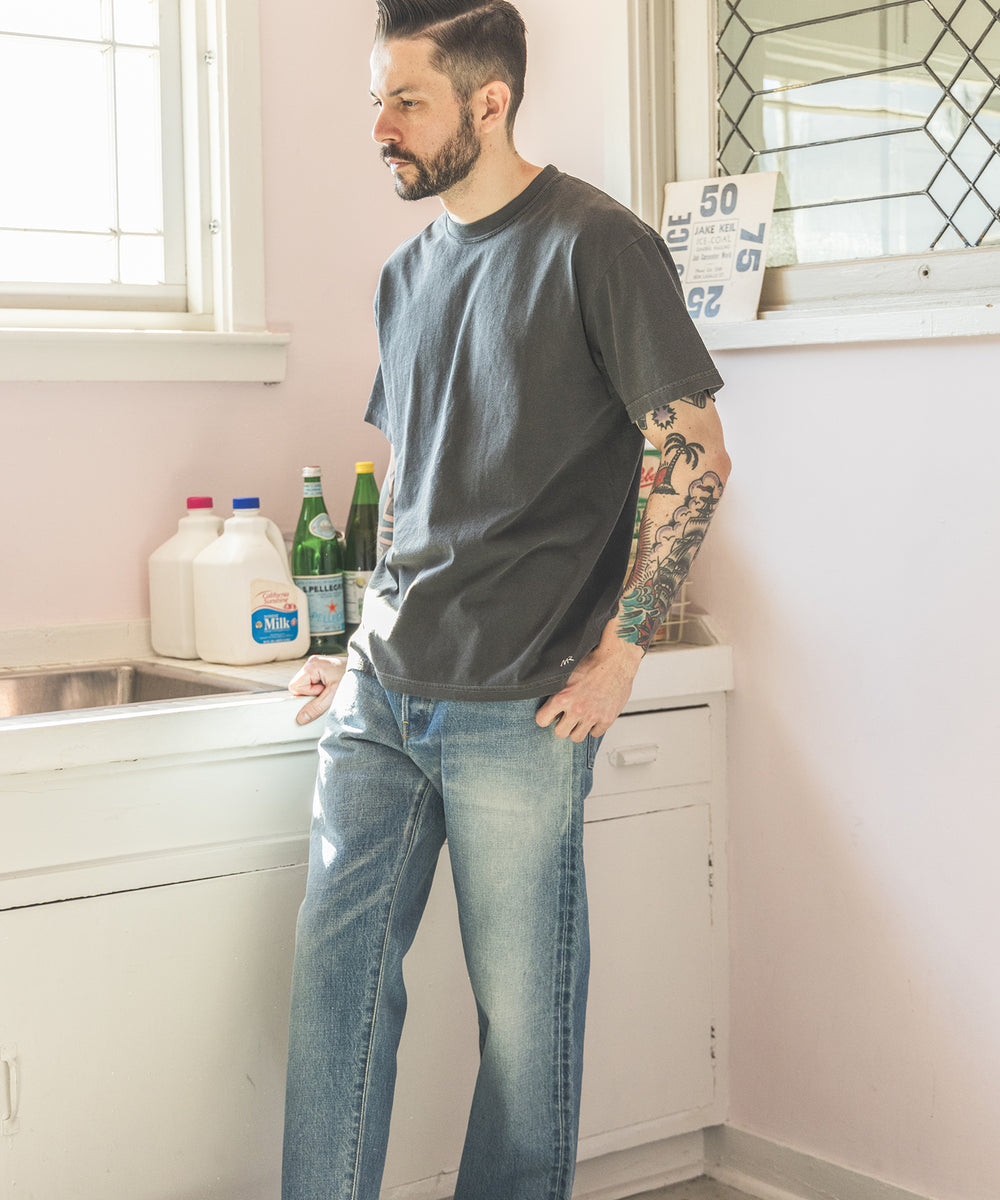 LOOP-WHEELED PLAIN KNIT / USED ONE POINT T-SHIRT