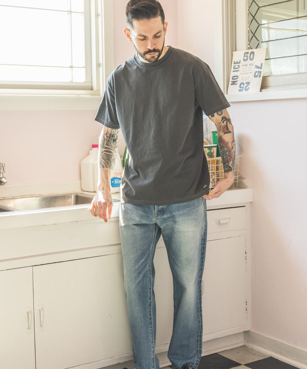 LOOP-WHEELED PLAIN KNIT / USED ONE POINT T-SHIRT