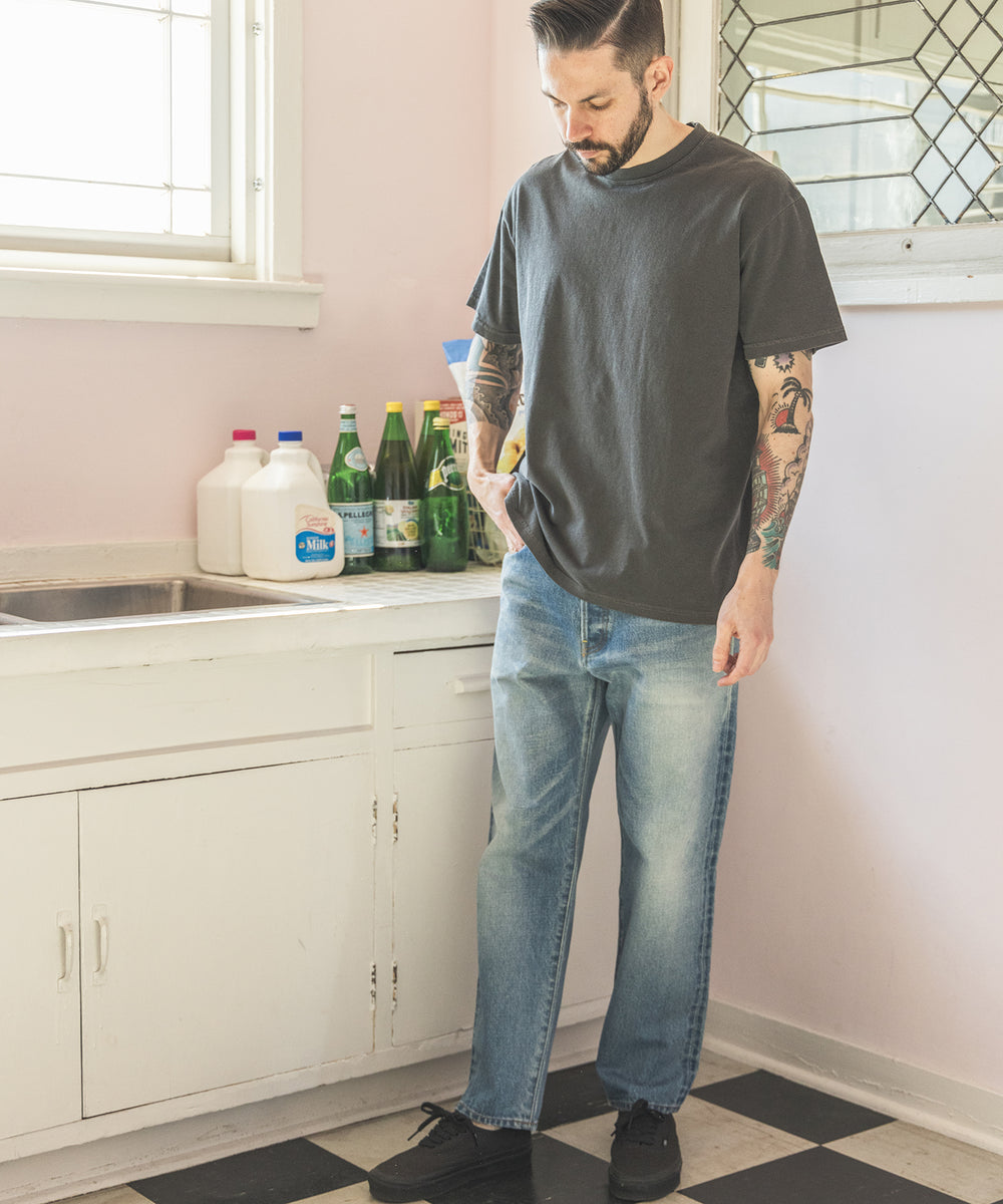 LOOP-WHEELED PLAIN KNIT / USED ONE POINT T-SHIRT