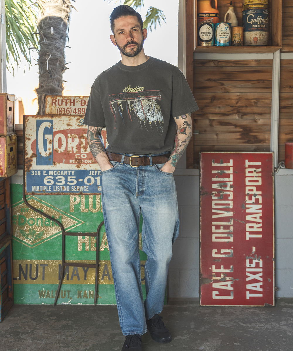 INDIAN MOTOCYCLE COLLABORATION / USED PRINT T-SHIRT TYPE-A
