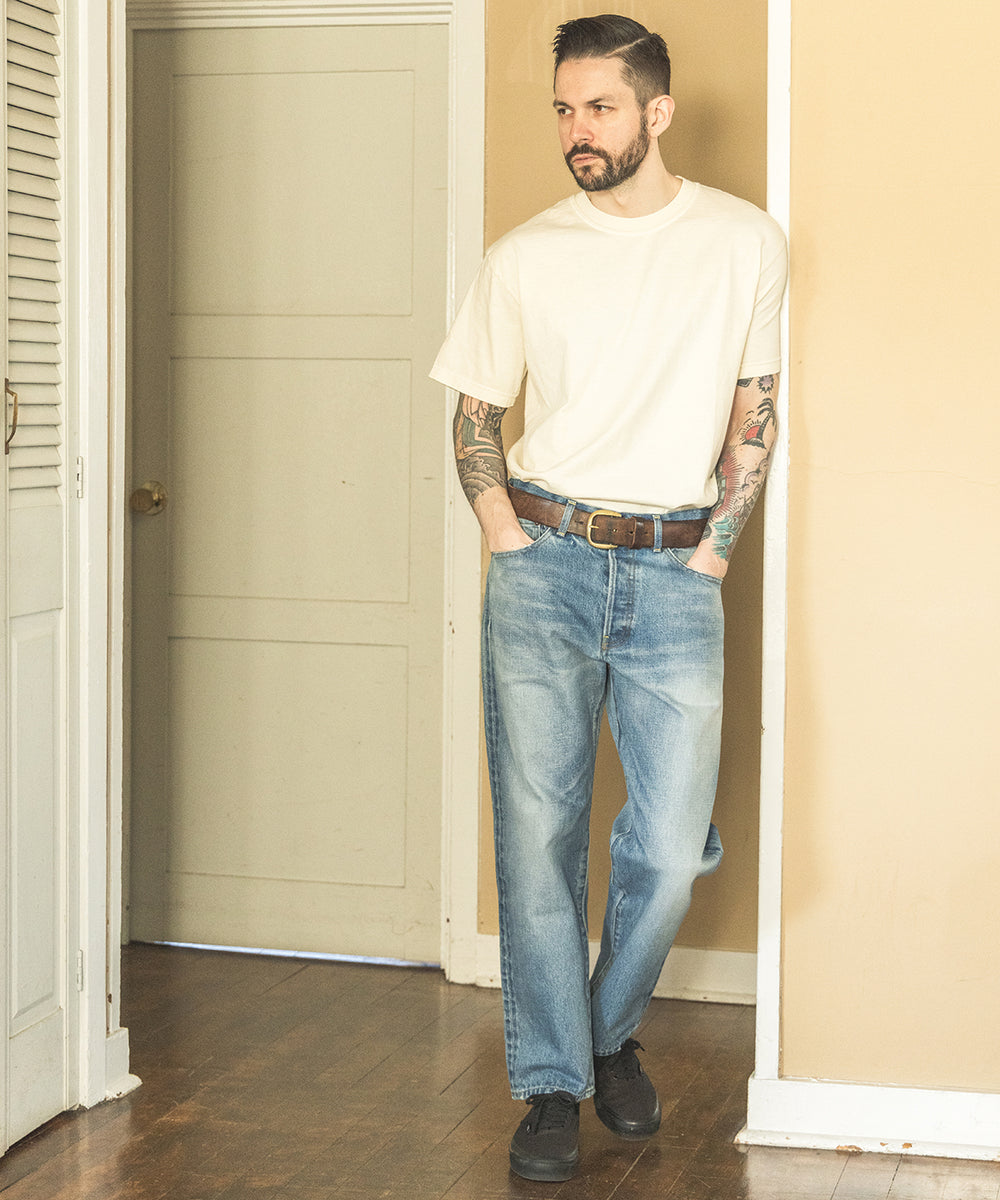 LOOP-WHEELED PLAIN KNIT / USED ONE POINT T-SHIRT