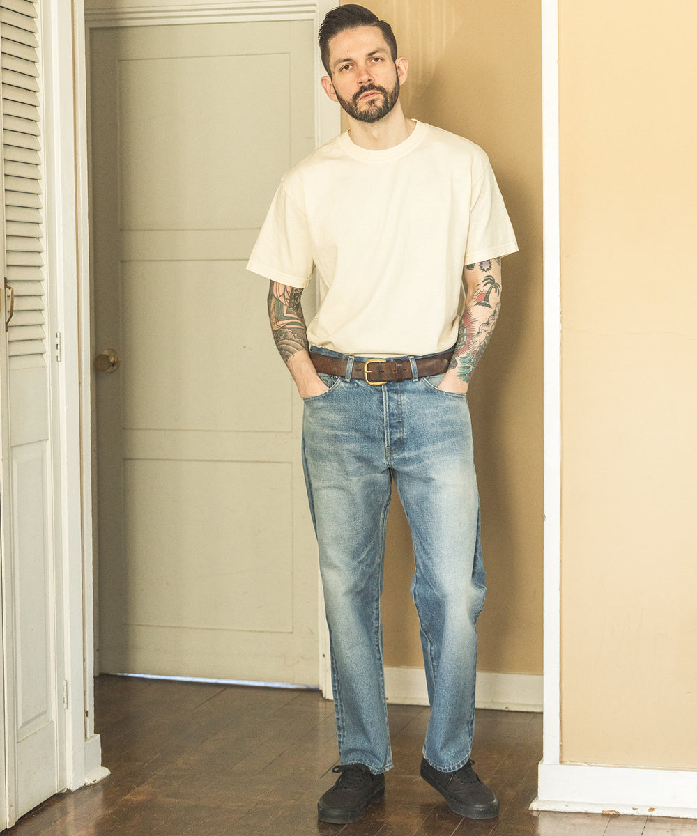 LOOP-WHEELED PLAIN KNIT / USED ONE POINT T-SHIRT