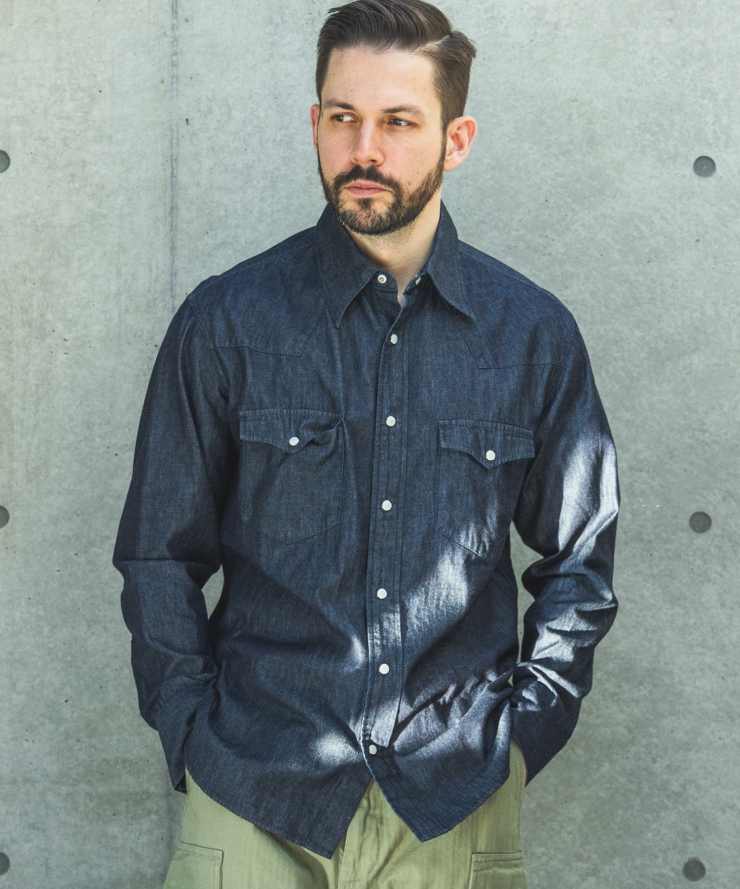 RINSE WASH 6oz SUPER LIGHT DENIM / WESTERN SHIRTS / M261106 – MR