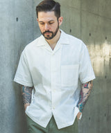 【予約商品】C/L PANAMA STRIPES / SHORT/S OPEN COLLAR SHIRT / M261131