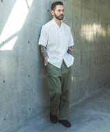 【予約商品】C/L PANAMA STRIPES / SHORT/S OPEN COLLAR SHIRT / M261131