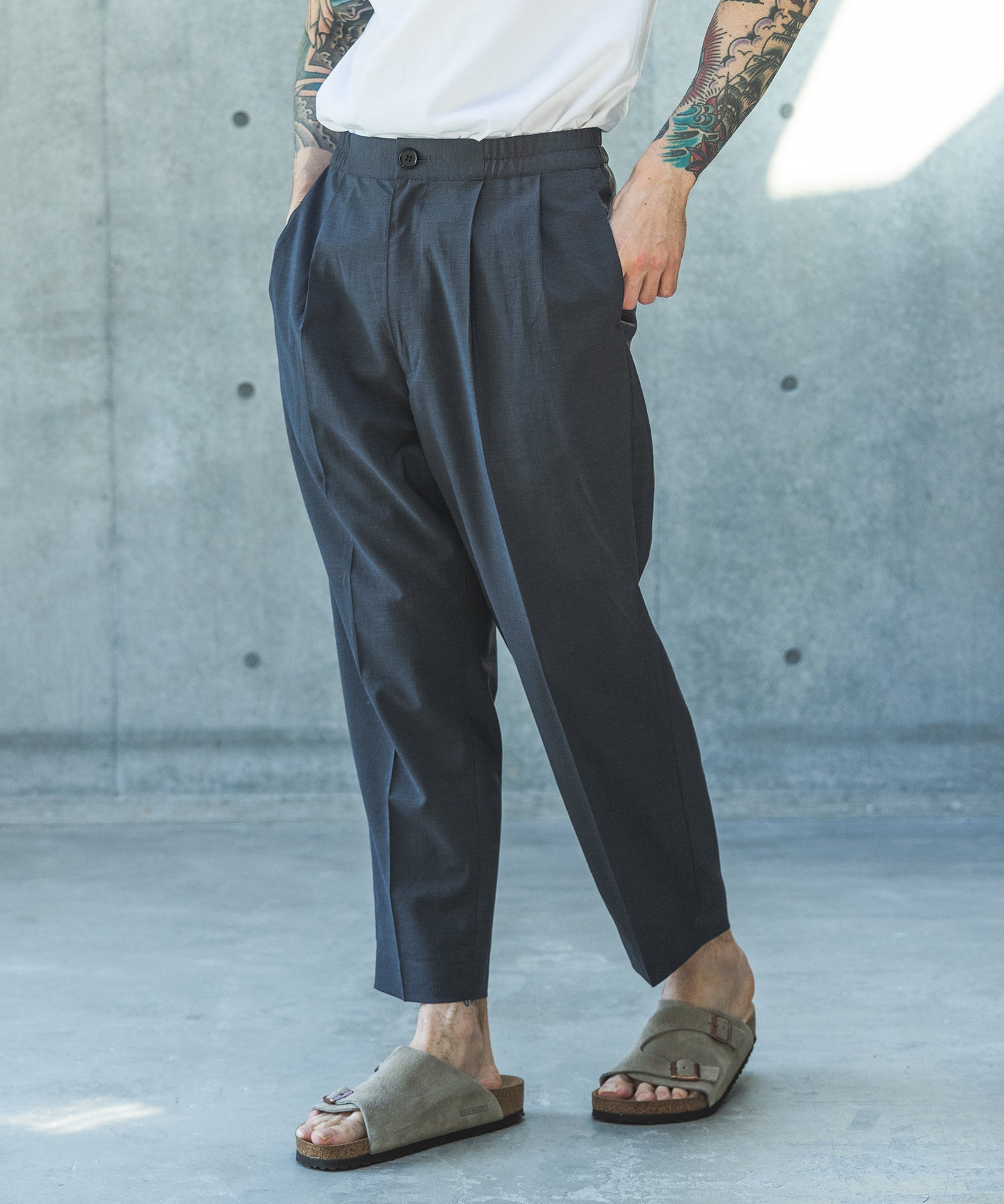QUICK-DRYING TAFFETA / 2TACK TAPERED EASY PANTS / M261108 – MR