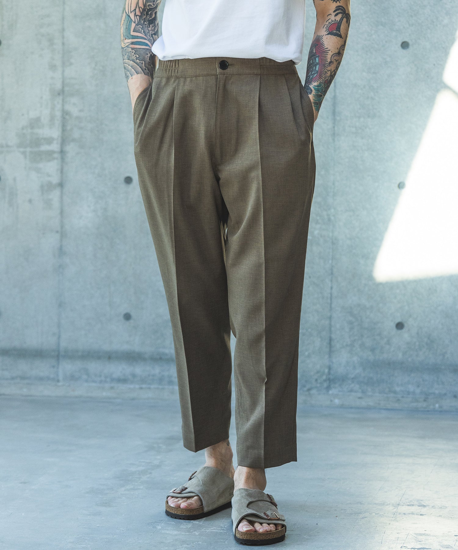 POLYESTER HEMP / RELAX TAPERED EASY PANT / M261117 – MR.OLIVE
