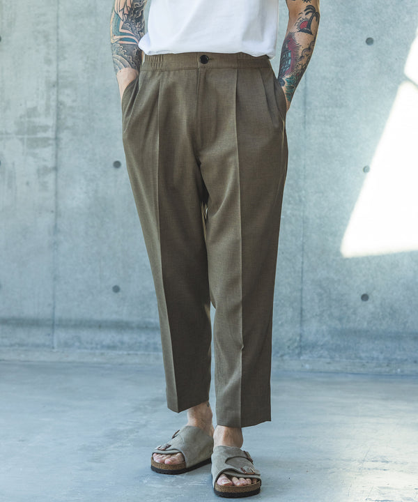 POLYESTER HEMP  / RELAX TAPERED EASY PANT / M261117