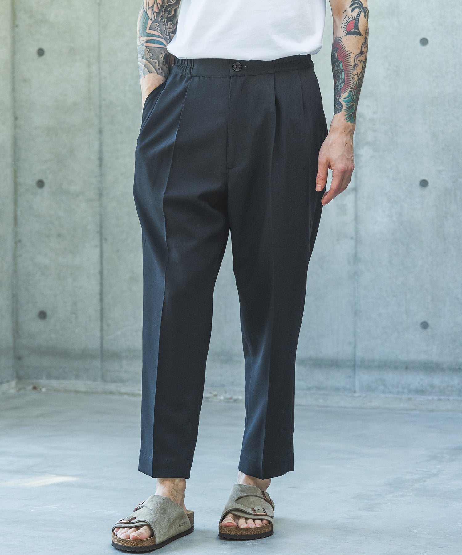 POLYESTER HEMP / RELAX TAPERED EASY PANT / M261117 – MR.OLIVE