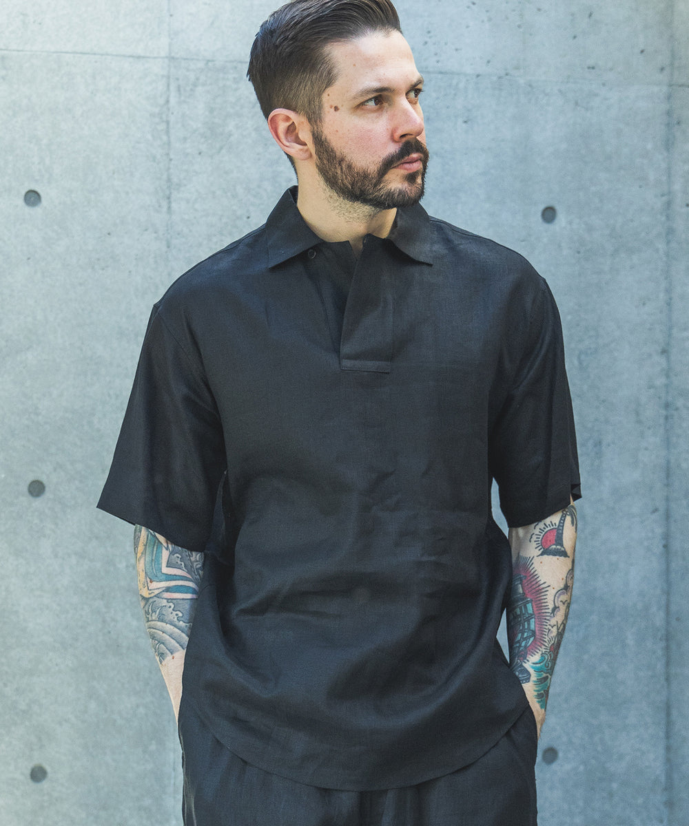 【予約商品】SOFT FINISH LINEN / SHORT/S PULLOVER SHIRT / M261128