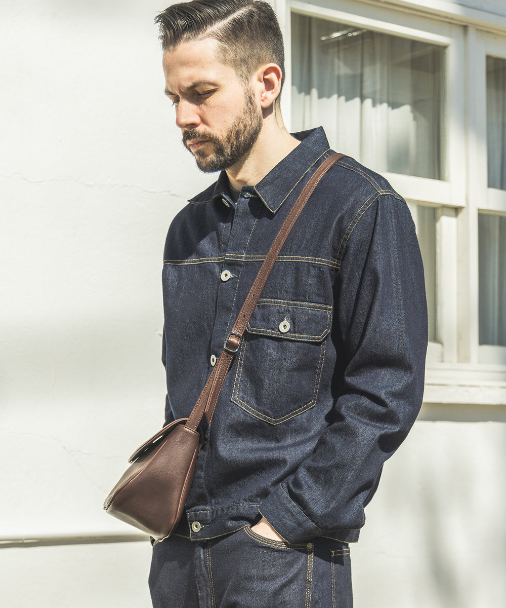 IMPERMA-LEATHER / NEAT SHOULDER BAG / ME668