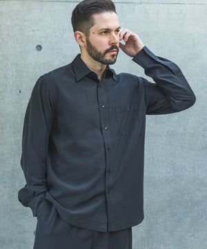 T/R POWDER CLOTH / REGULAR COLLAR SHIRT / M261113