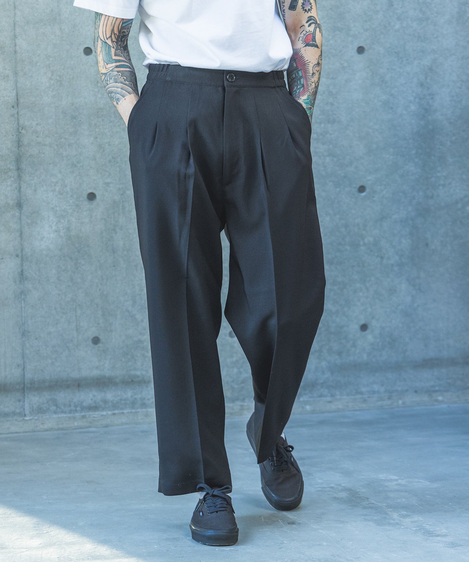 【予約商品】TROPICAL POPLIN / 2TACK WIDE EASY PANTS / M261121
