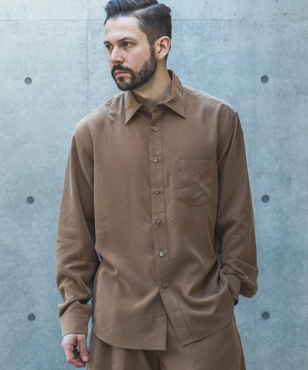 【予約商品】T/R POWDER CLOTH / REGULAR COLLAR SHIRT / M261113