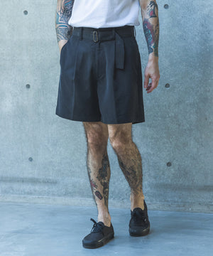 T/R POWDER CLOTH / BELTED SHORTS / M261133