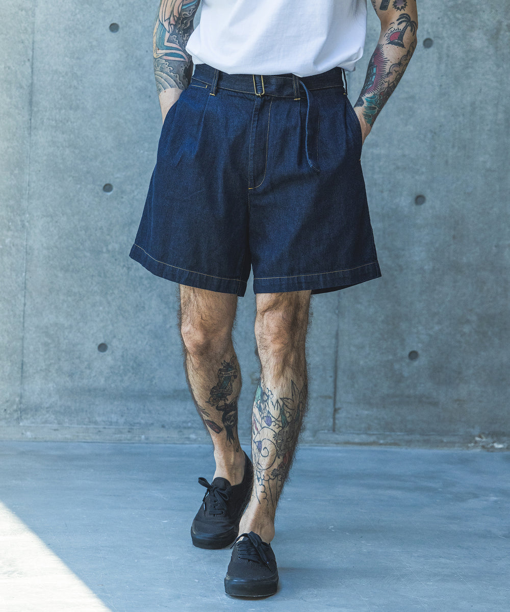 【予約商品】RINSE WASH 8oz DENIM / BELTED SHORTS / M261132
