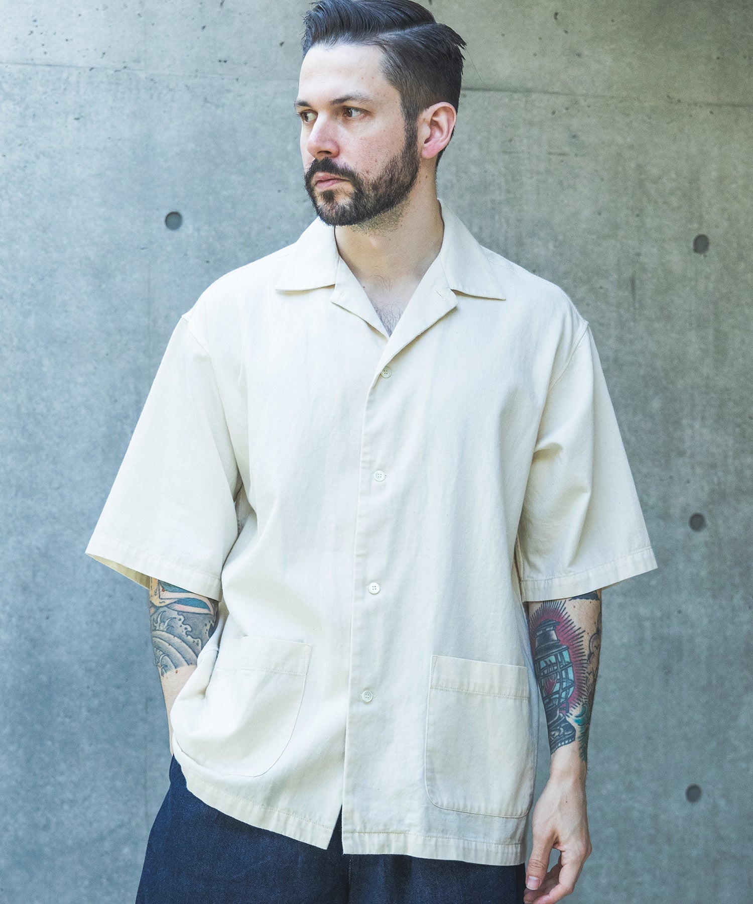 【予約商品】RINSE WASH 6oz SUPER LIGHT DENIM / SHORT/S SERVICE SHIRT / M261127