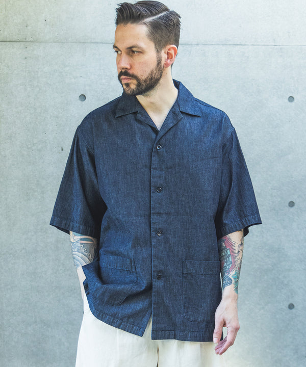 RINSE WASH 6oz SUPER LIGHT DENIM / SHORT/S SERVICE SHIRT / M261127