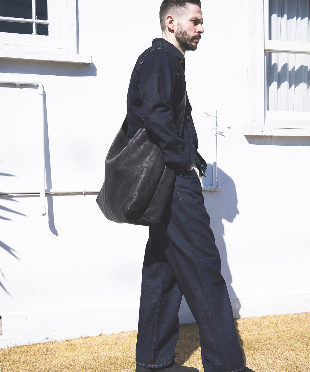 IMPERMA-LEATHER / BIG SHOULDER BAG / ME649