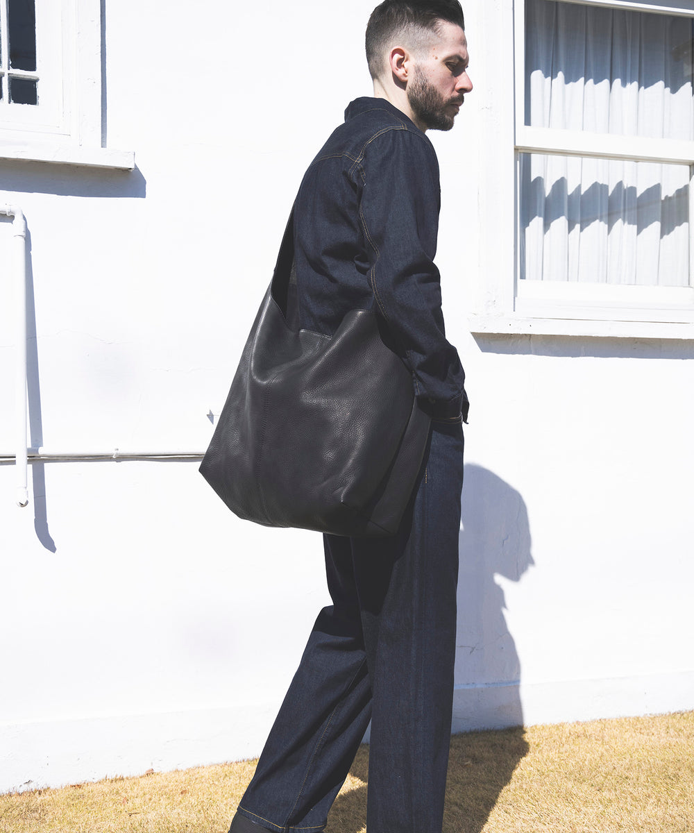 IMPERMA-LEATHER / BIG SHOULDER BAG / ME649