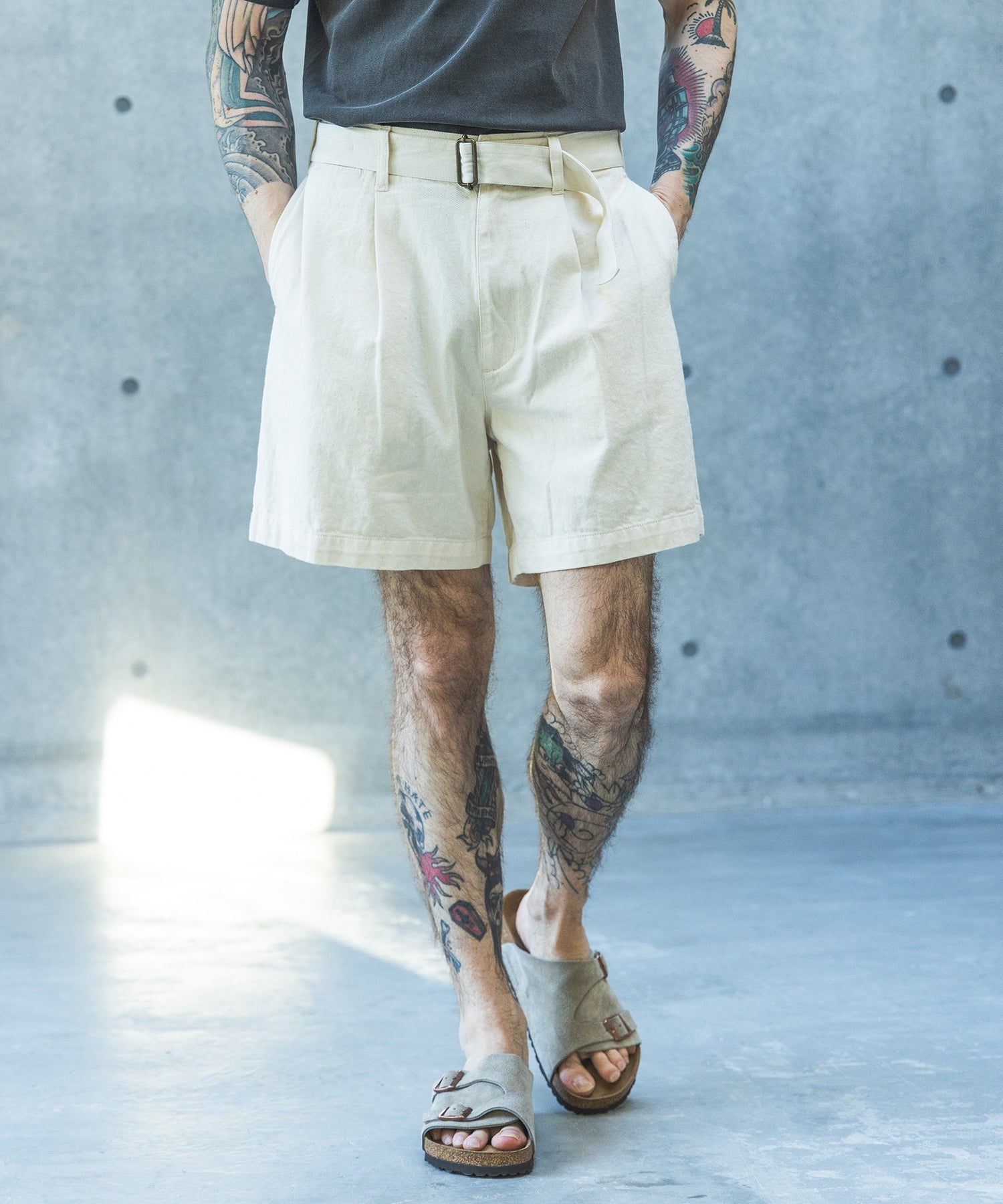 【予約商品】RINSE WASH 8oz DENIM / BELTED SHORTS / M261132