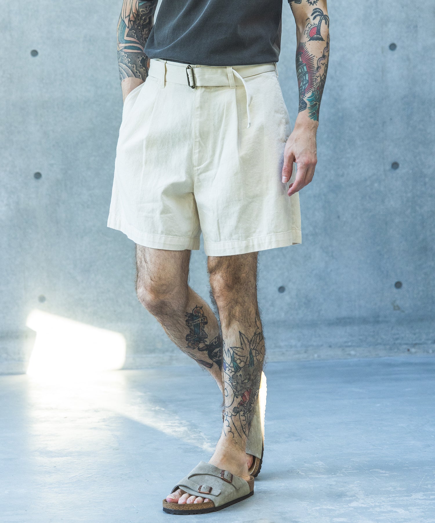 【予約商品】RINSE WASH 8oz DENIM / BELTED SHORTS / M261132