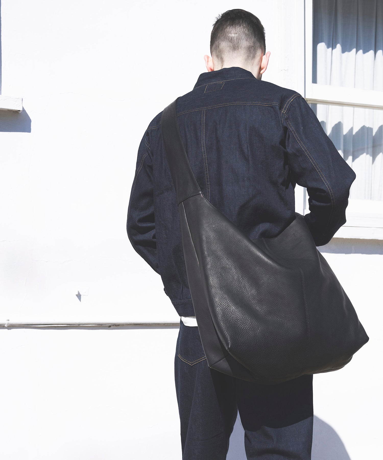 IMPERMA-LEATHER / BIG SHOULDER BAG / ME649