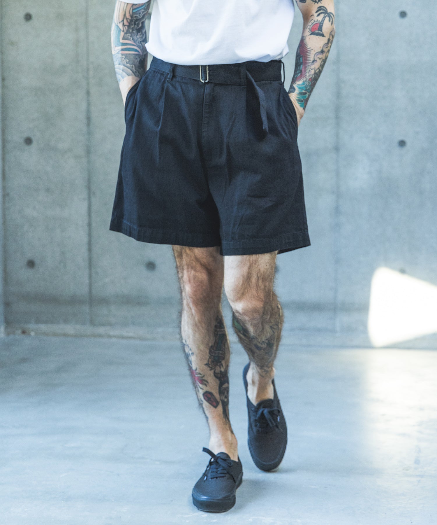 【予約商品】RINSE WASH 8oz DENIM / BELTED SHORTS / M261132