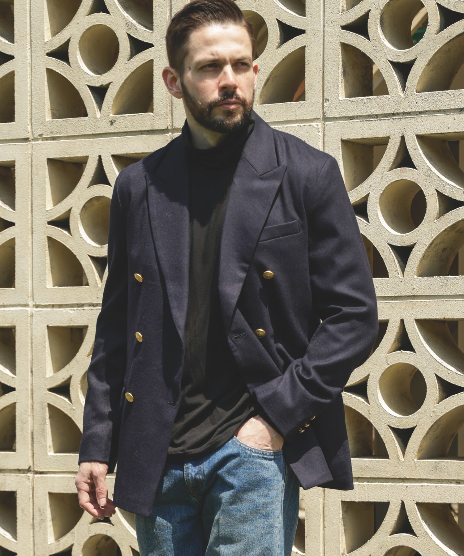 PREMIUM WOOL SAXONY / BOUBLE BREASTED BLAZER / M253121