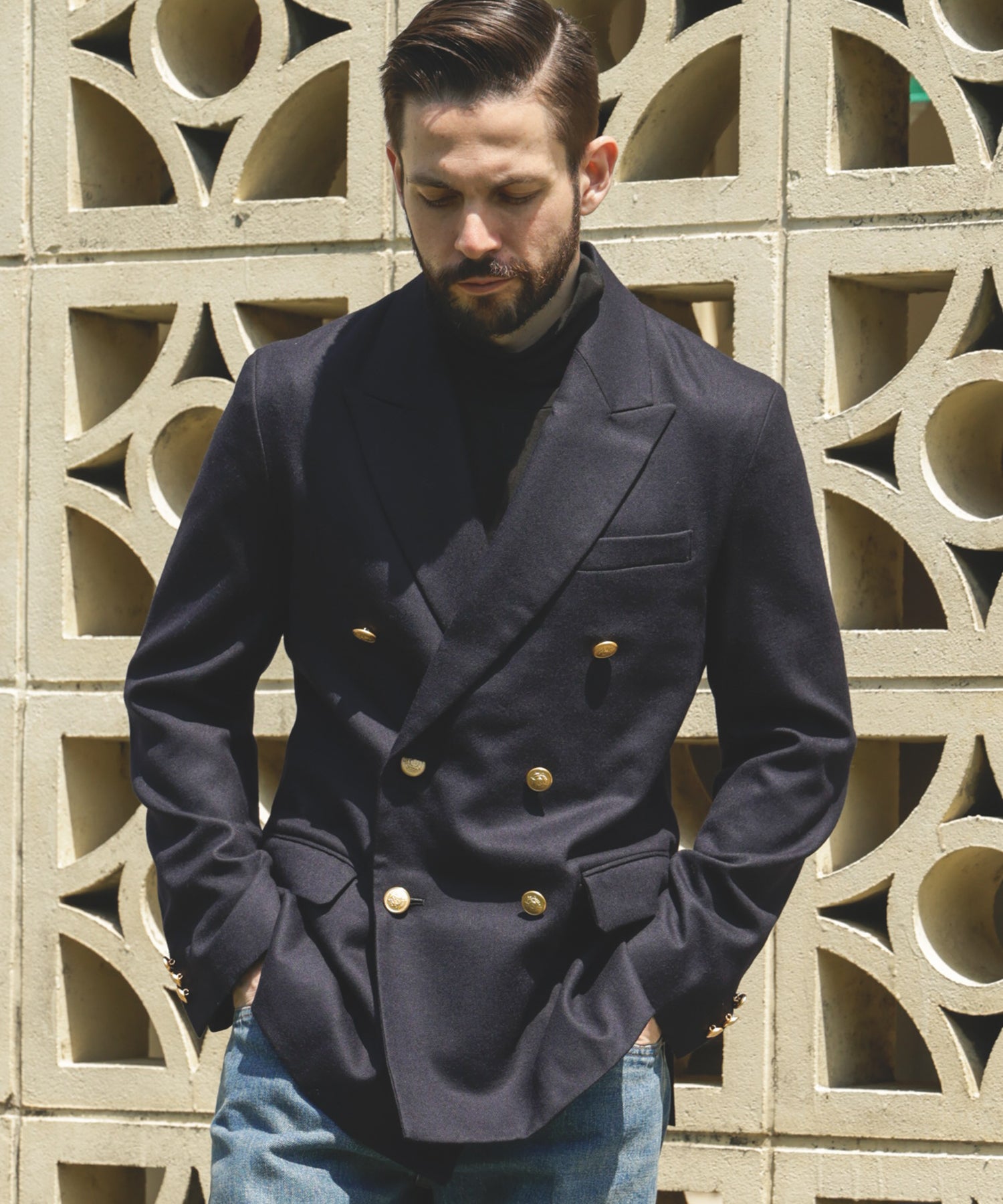 PREMIUM WOOL SAXONY / BOUBLE BREASTED BLAZER / M253121 – MR.OLIVE