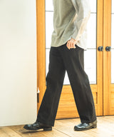 SUPER STRETCH DENIM / SILICON DYED WIDE STRAIGHT PANTS / M233107