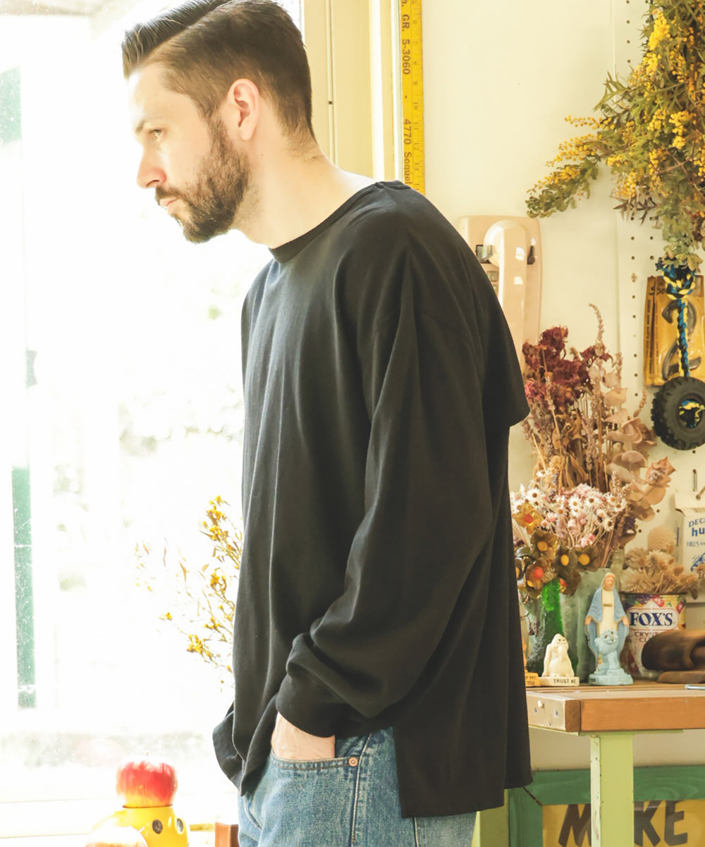 88/12 VINTAGE MATERIAL / VENTILATION L/S T-SHIRT / M253112