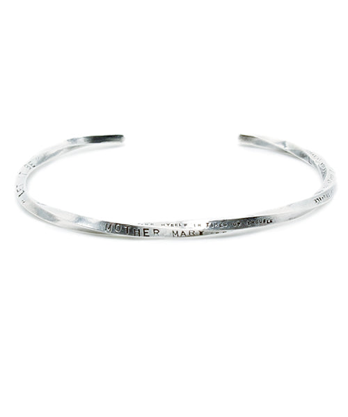Stamped & Twisted Bangle -Thin-