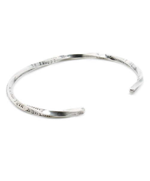 Stamped & Twisted Bangle -Thin-